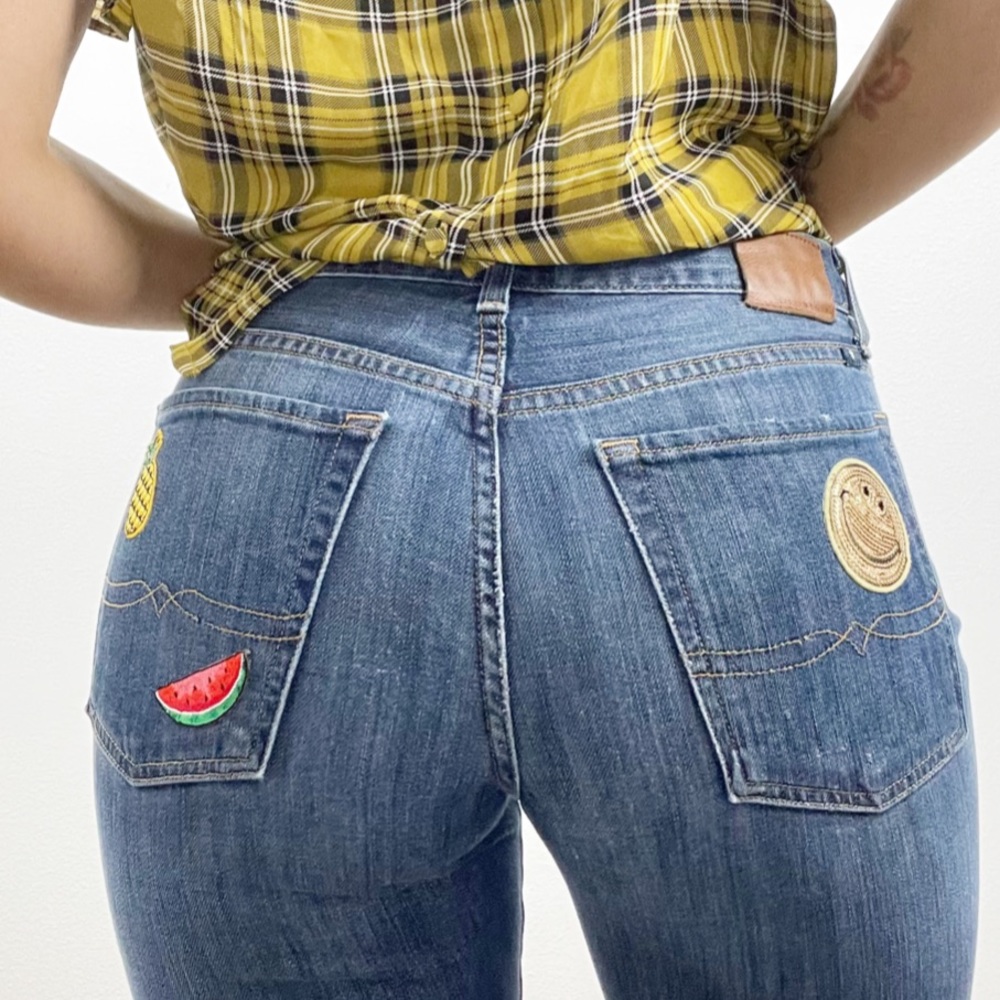 Lucky Brand Dylan Boyfriend Patch Jeans Size 2